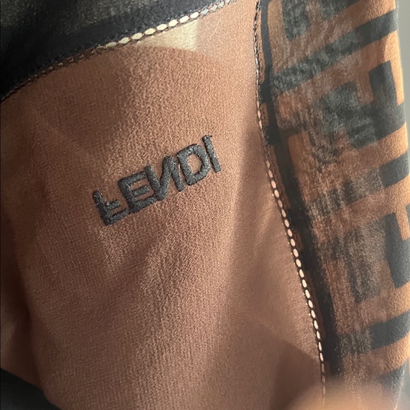 Fendi Silk Sheer Scarf Wrap 32.5” x 32.5” - Picture 7 of 12